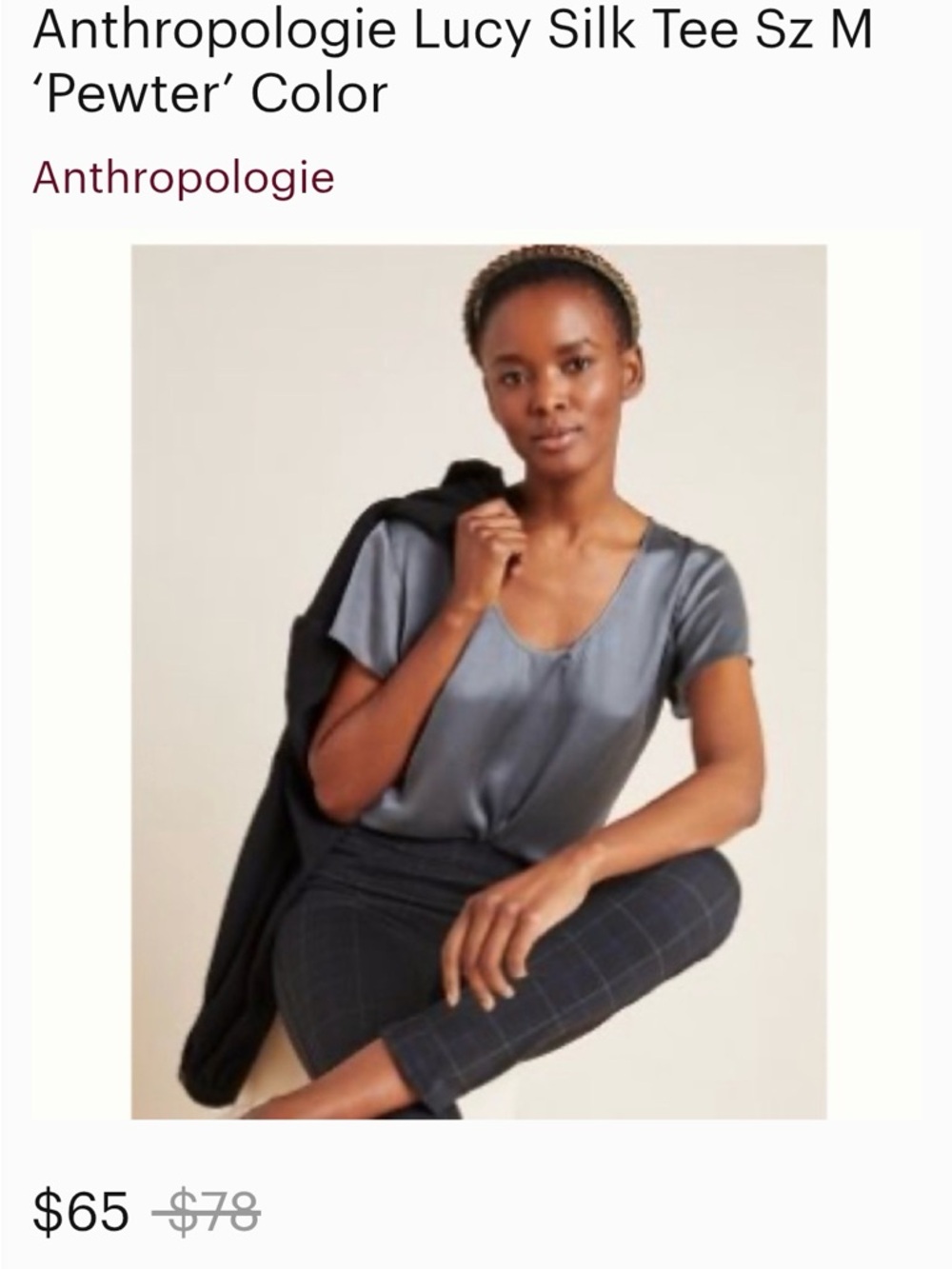 Anthropologie Silk Top